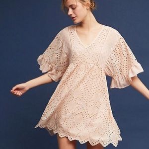 Anthropologie Akemi+Kin Brooke Eyelet Swing Dress